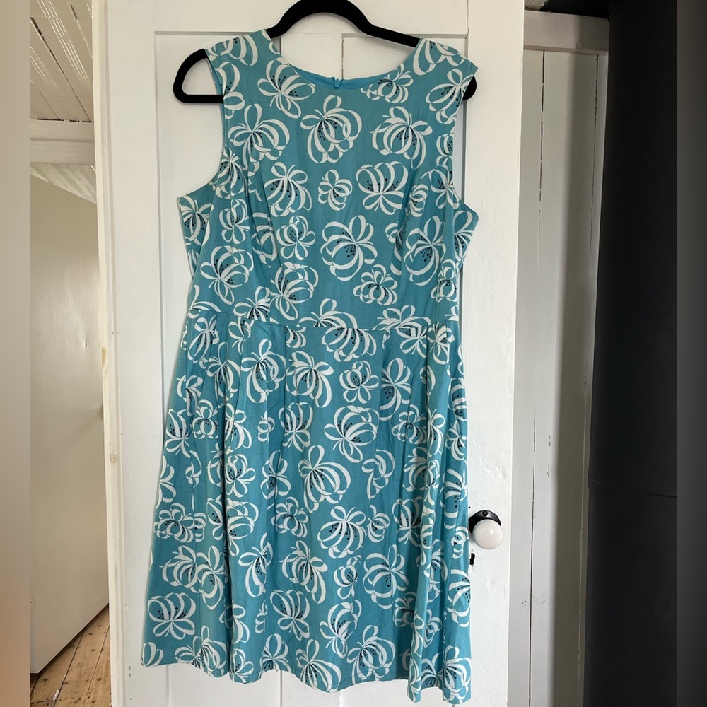 Birds of North America Greenshank dress size 14 Made in Canada 100% cotton